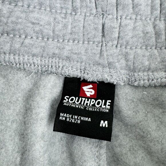 Southpole Authentic Collection Men's Gray Drawstring Fleece Sweat Shorts Medium - Picture 11 of 16
